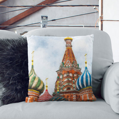 The St Basils Cathedral Russia Scatter Cushion with Filling