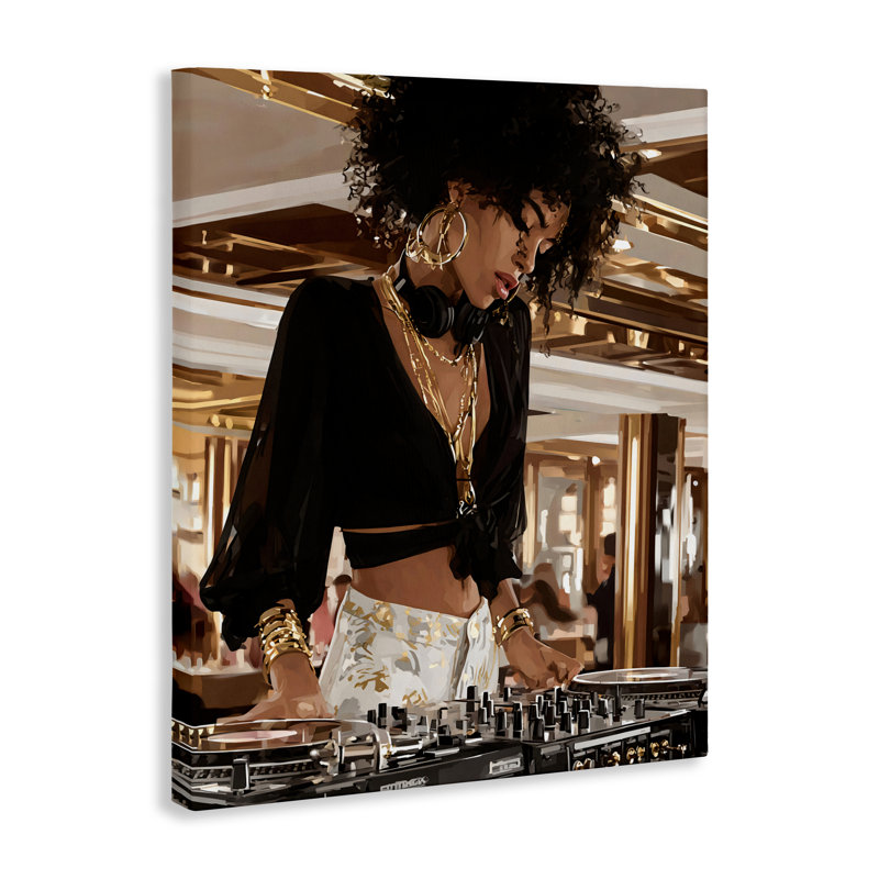 «Woman Of Music Live DJ Canvas», conception par Franklyn Gregory, 48 x 36