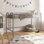 Lit mezzanine en métal Kaylee Junior, simple, argent