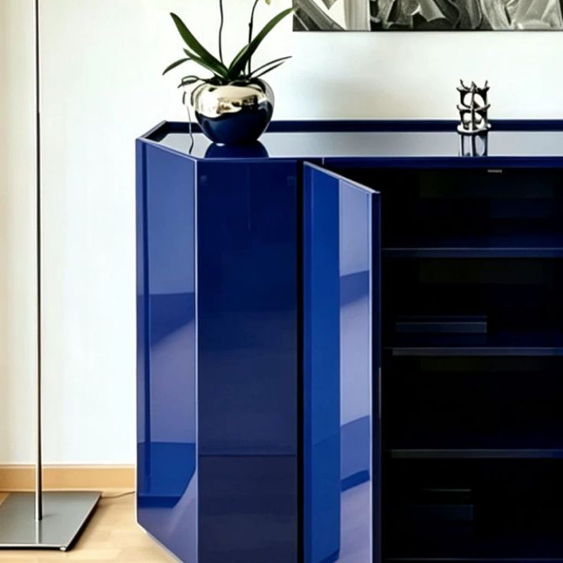 Buffet Modern, 35.4" H x 51.18" W x 15.75" D, Dark Blue