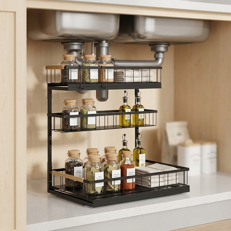 Stainless Steel Under Sink Organiser