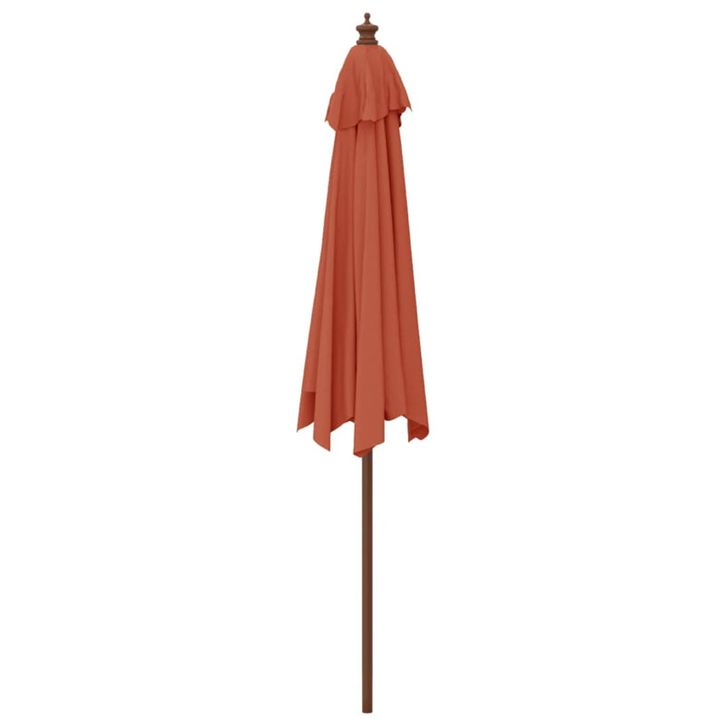 Aslyn Market Parasol, 240cm H x 299cm W x 299cm D, Terracotta