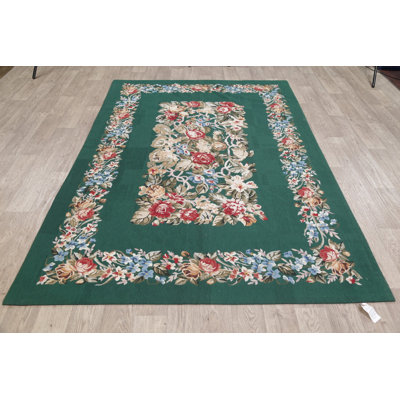 Naber One-of-a-Kind 5'10" X 8'7" New Age Wool Area Rug in Green