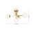5-Light Symmetrical Frosted Glass Semi-flush Mount-408290772