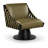 Quinton Vegan Leather Swivel Accent Chair-90995869-90995870