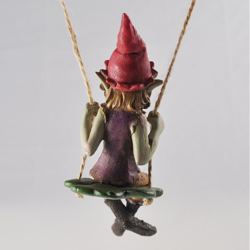 Eudora Pixie Hanging On A Clover Swing