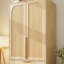 Armoire 70 po en bois, 2 portes, 3 tiroirs, tringle et tablette, garde-robe de chambre à coucher-131260035