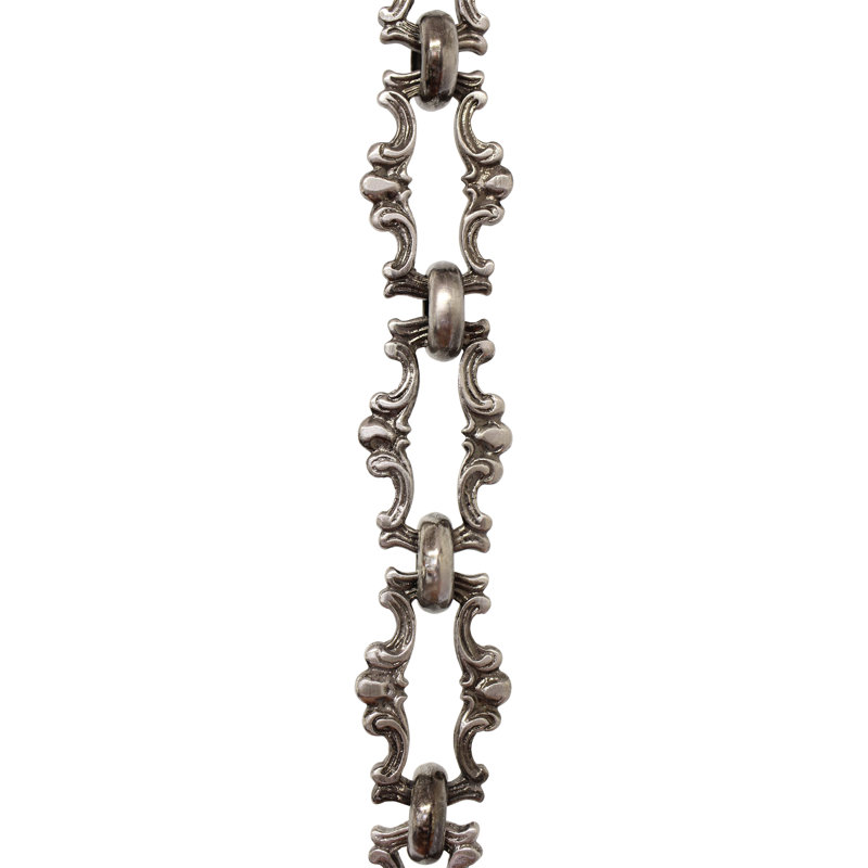 Motif à mailles soudées ou chaîne cassée, Nickel antique