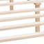 Lit plateforme tapissier grand en velours, sans sommier, lit gris avec revêtement, ailes et construction durable