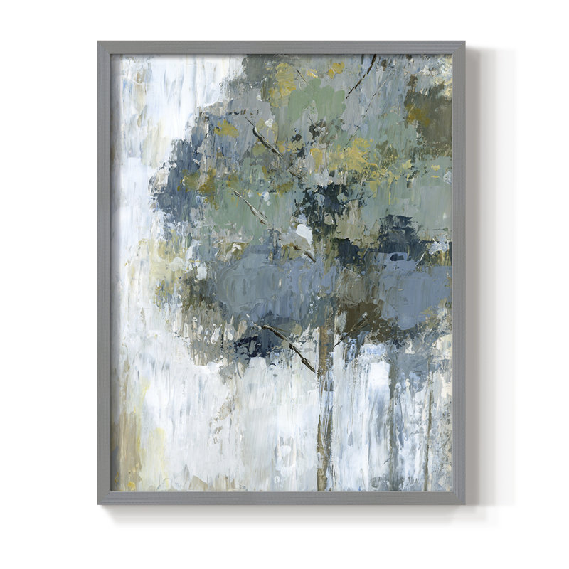 «Spring Tree II», reproduction encadrée - bois massif, Gris, H 11 po x l 9 po
