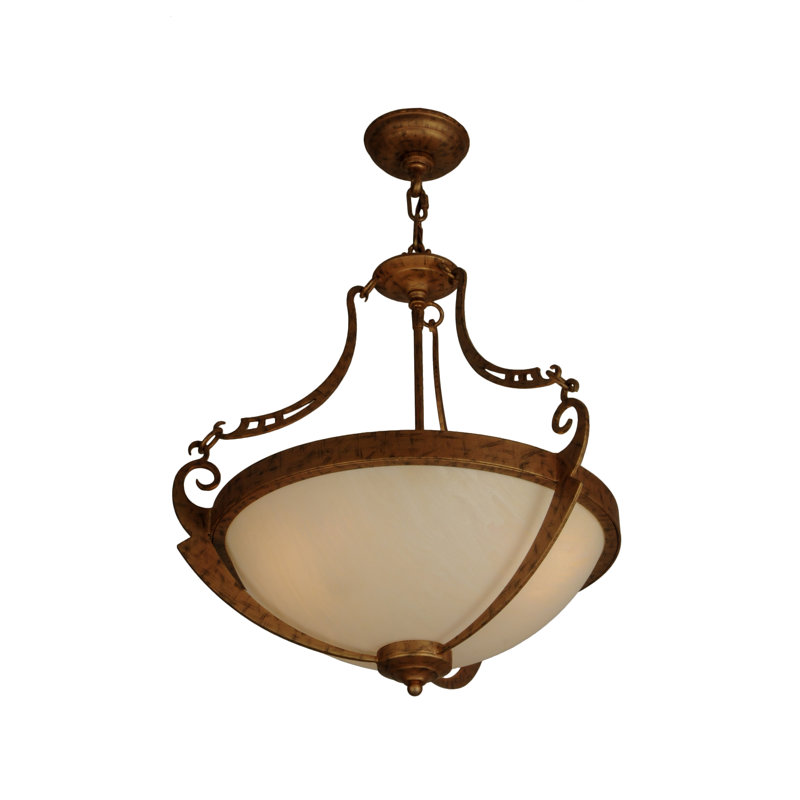 Luminaire suspendu bol 3 lumières unique