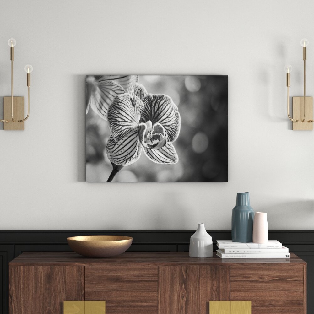 Leinwandbild „Orchidee in der Nahaufnahme“, Grafikdruck