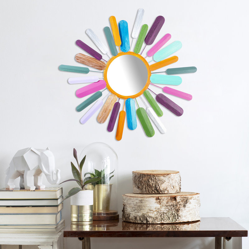Accessoire mural décoratif en métal peint à la main, 29,5 po x 29,5 po | 100% métal, épaisseur: 0,06 pouce | Variations de couleurs uniques, montage mural facile | Parfait pour la décoration intérieure, l'esthétique moderne et la touche artistique