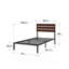Steens Modern Metal Bed frame with Bamboo Headboard-394869142