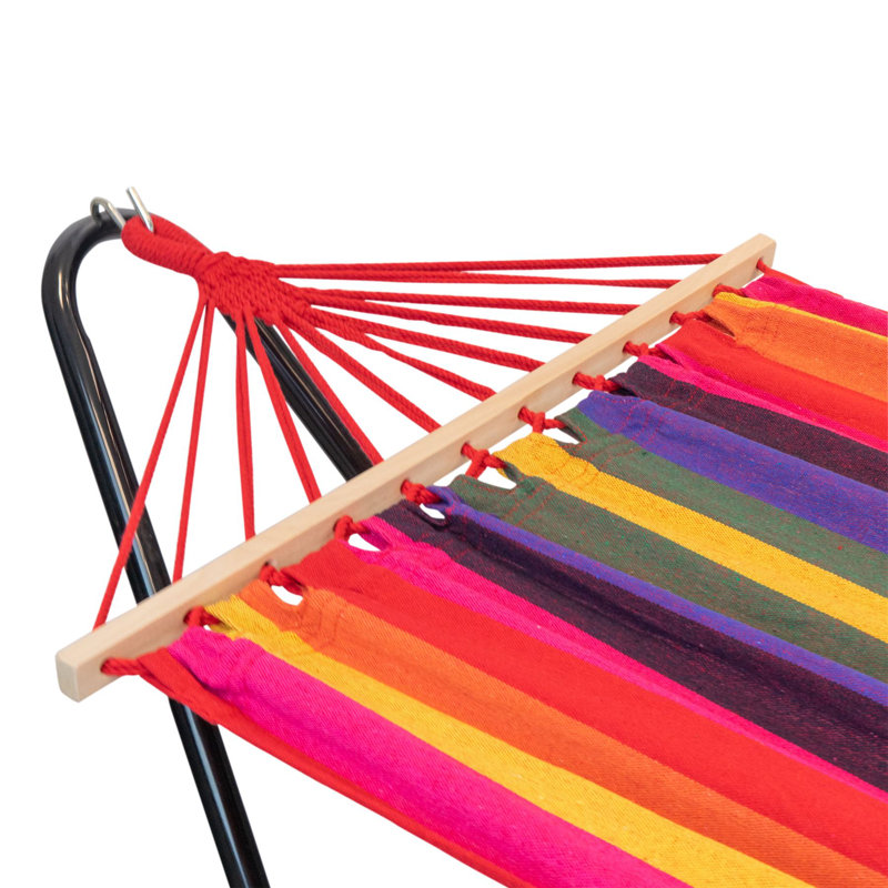 Harbor Housewares-Garden Spreader Bar Hammock, Yellow/Purple/Red