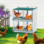 4 Compartment Chicken Nesting Boxes, Metal Nesting Boxes Wall Mount Chicken Egg Laying Box for Different Chicken Breeds
