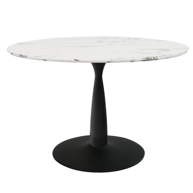 Jablon 40" Round Petite Dining Table, Black