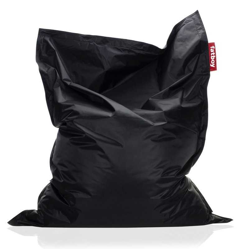 Rock 'n Roll Medium Bean Bag Chair, Black Nylon