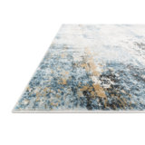 Rikard , Denim /ivory - 1''-6" X 1''-6" Square