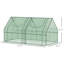 Portable Garden Greenhouse 6x3x3 ft with 2 PE Plastic Covers Steel Frame and 2 Roll Up Windows Green Outdoor Plant Protection