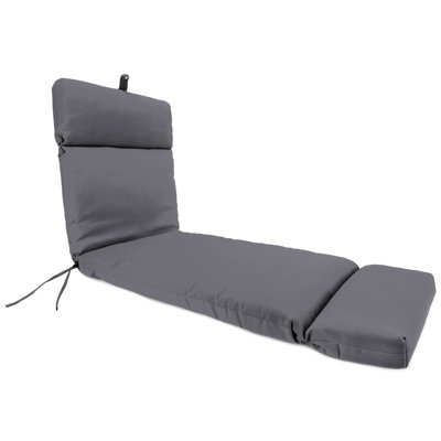 Sunbrella 72" x 22" Outdoor Chaise Lounge Cushion with Ties and Loop