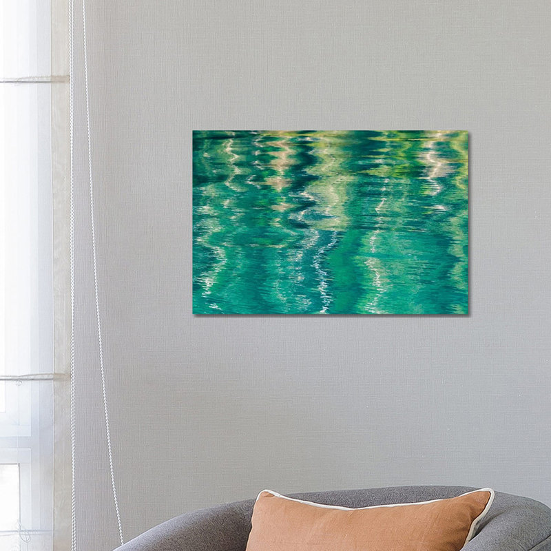 Usa, Alaska, Craig. Reflection In Rippled Water. by Jaynes Gallery - Wrapped Canvas Print