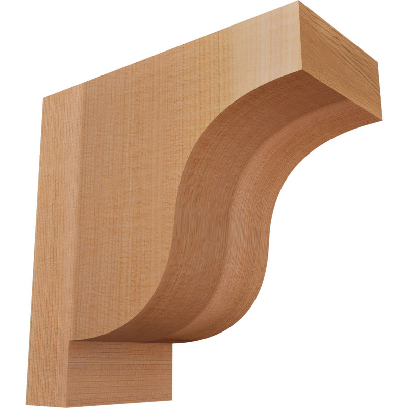 Newport Corbel, H 8 po x l 3,5 po x P 8 po, Cèdre rouge, Lisse