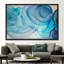 Art mural moderne, art abstrait, art mural marbré bleu-109545751-109545752