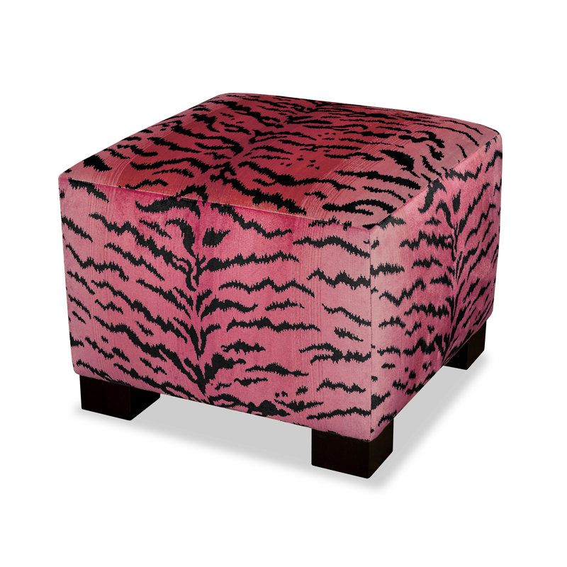 Tigre Max Square Ottoman - Viscose, Red