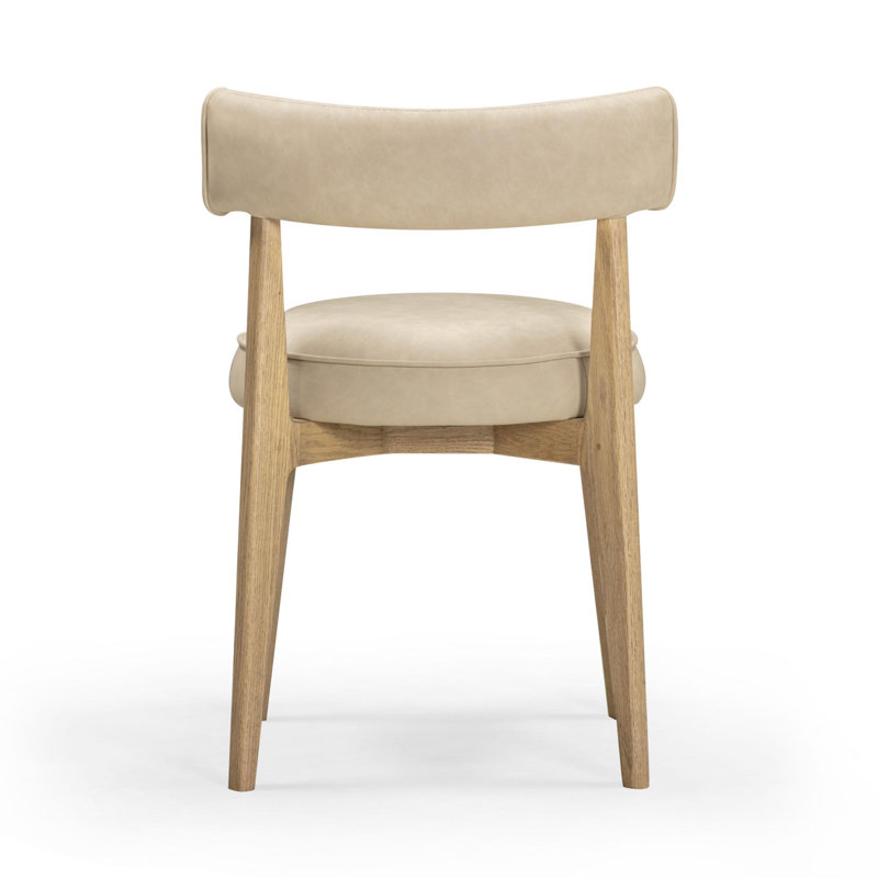 Chaise en cuir vegan Rachel Performance, Taupe