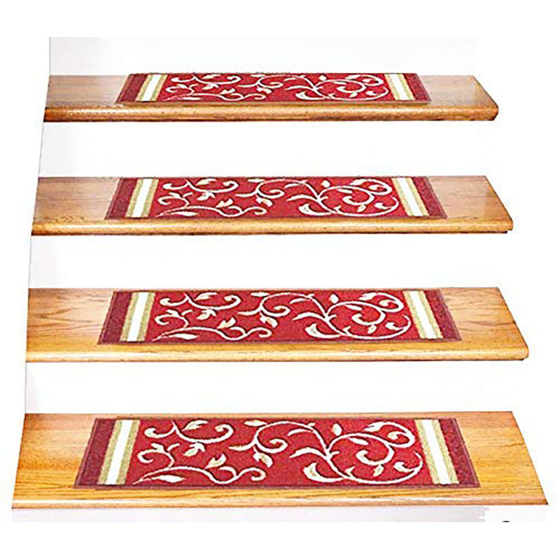 Tapis d'escalier antidérapant Weinert, Rouge