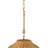 2-Light 20"W Boho Natural Rattan Dome Pendant