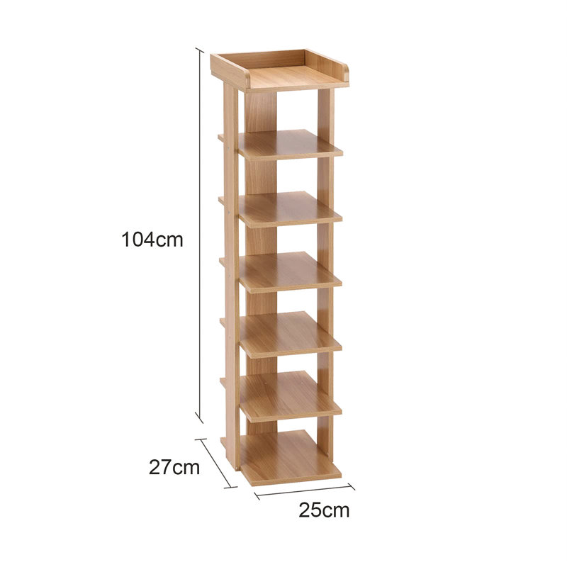 7 Pair Shoe Rack, Beige