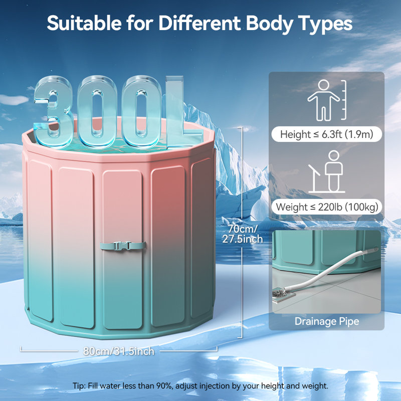Portable Foldable Ice Bath Tub
