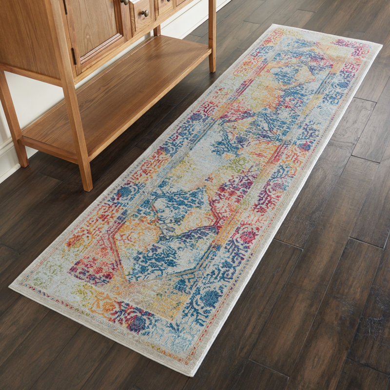 Tapis ivoire traditionnel Raymond Bohemian, Tapis de couloir 2 pi x 6 pi