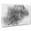 African Elephant in Abstract - Wrapped Canvas-55306648