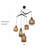 Lucien 5-Light Seagrass Pendant Light Modern Linear Chandelier With Natural Shade In Matte Black
