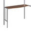 Lit mezzanine simple en métal avec bureau, échelle et garde-corps, lit mezzanine pour la chambre à coucher, argent