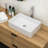 Quality White Ceramic Rectangular Bathroom Sink - Vessel Style, Stain , Longevity Vessel, Smooth Finish