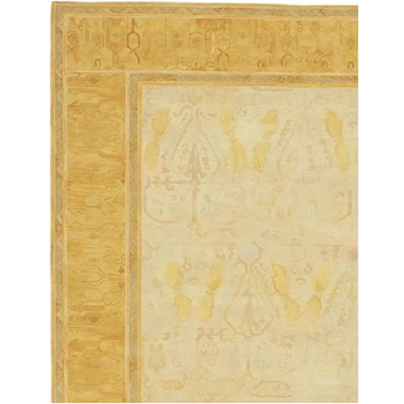 ASRS60760BEGL Hand Knotted Wool Area Rug, Rectangle 14' x 20'