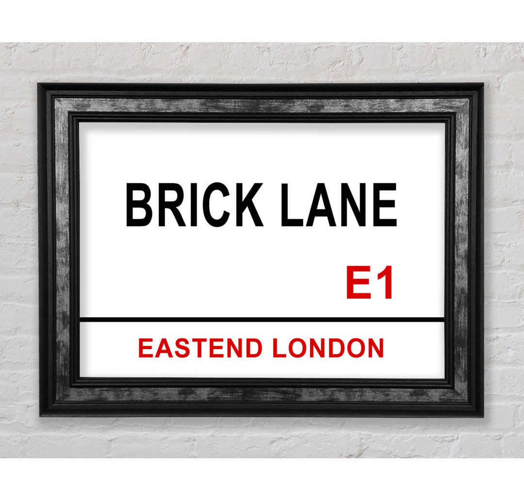 Brick Lane Signs Gerahmter Druck