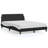vidaXL Bed Frame Dover Black and White 137x190 cm Faux Leather-393219248-393219263