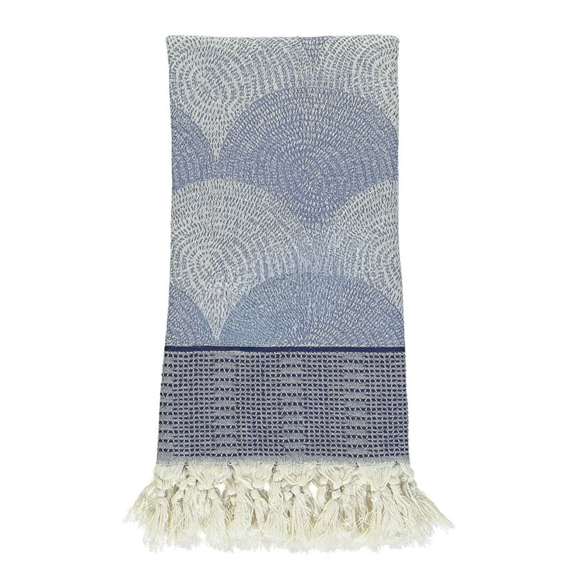 Serviette en coton turc bleu marine, Marine