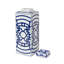 Imperial Ceramic Geometric Square Jar, Indigo, Large-14927162-14927164