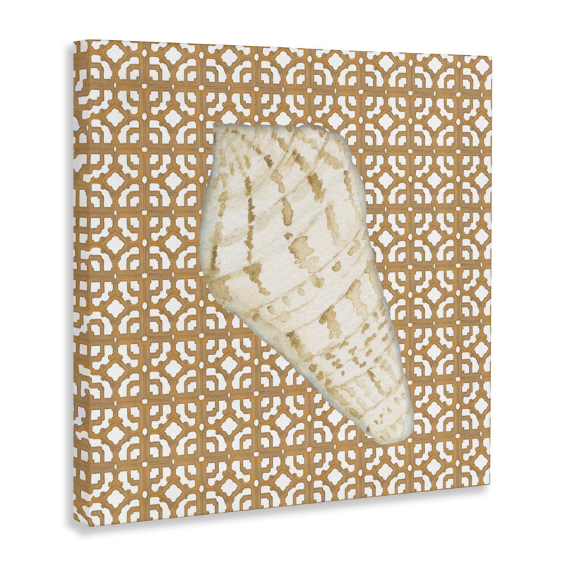 Carreau côtier et toile de coquillage, conception par Lee Ann Sanders, H 17 po x l 17 po