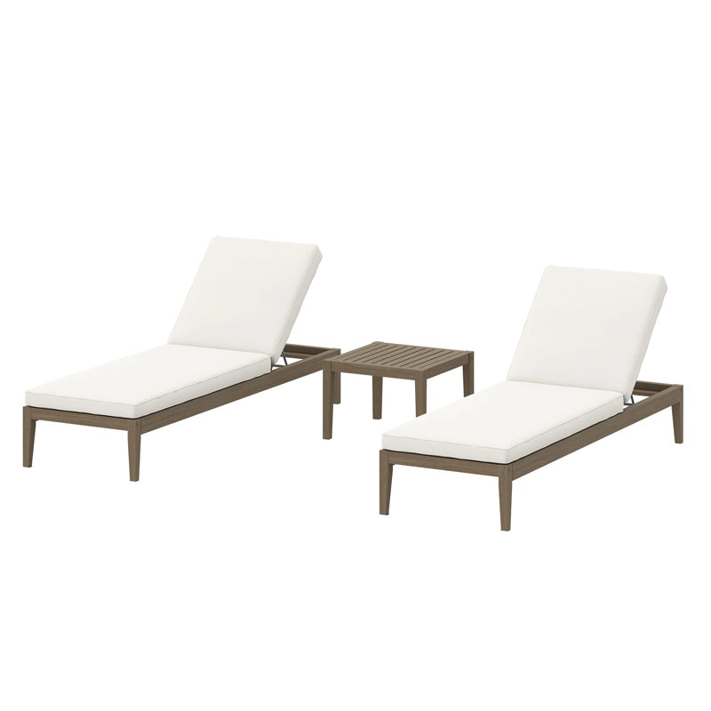 Chaise longue d'extérieur 3 pièces Sunlit Rest