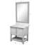Meuble-lavabo avec comptoir en quartz moka, miroir et lavabo-1148865921-1148865924
