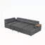 Canapé modulaire en tissu avec repose-pieds-1729007074