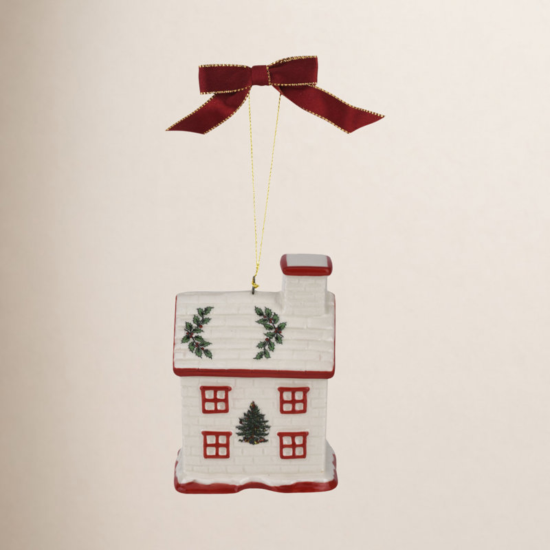 Christmas Tree Bless this Holiday Shaped Ornament