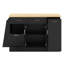 Buffet de rangement multifonctionnel, rangement pour poubelle, armoire à porte coulissante et support à épices à 3 niveaux-1260455611